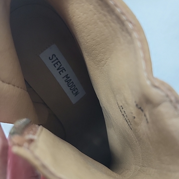 Steve Madden Bootie Size 7.5 Brown Tender Braided Strap Ankle Boot Women’s - Picture 7 of 9